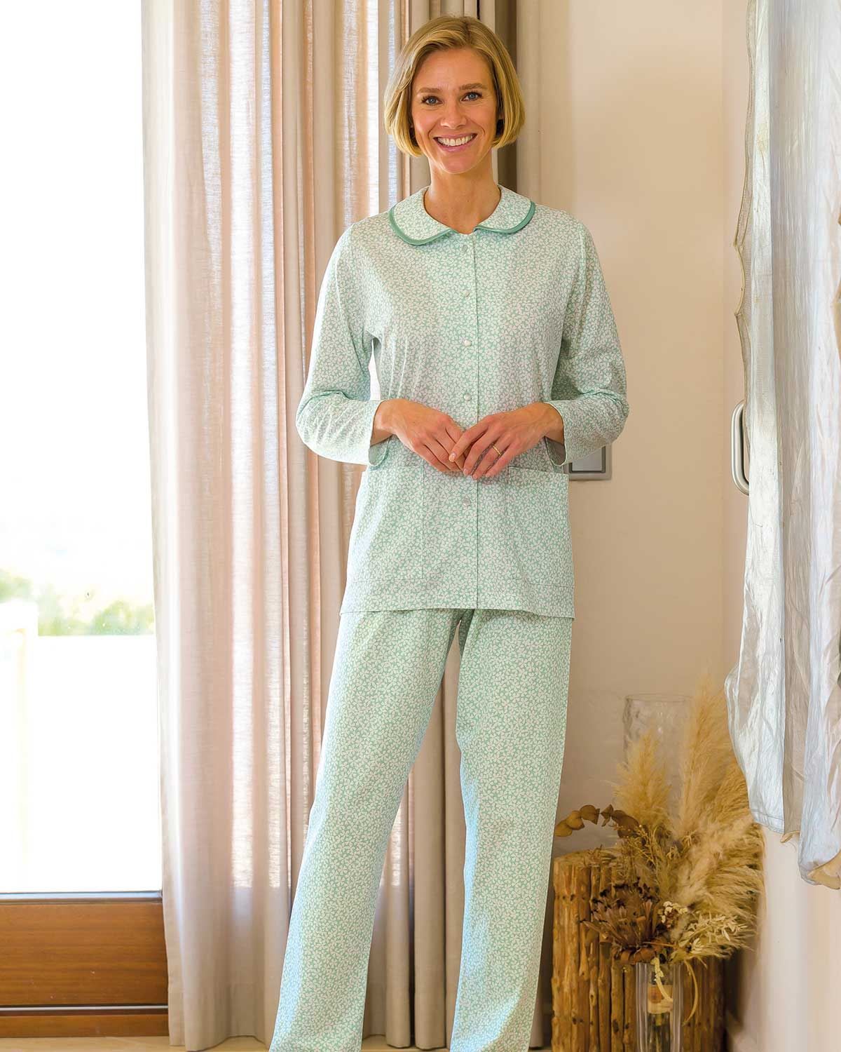 Front opening cotton pyjamas sale